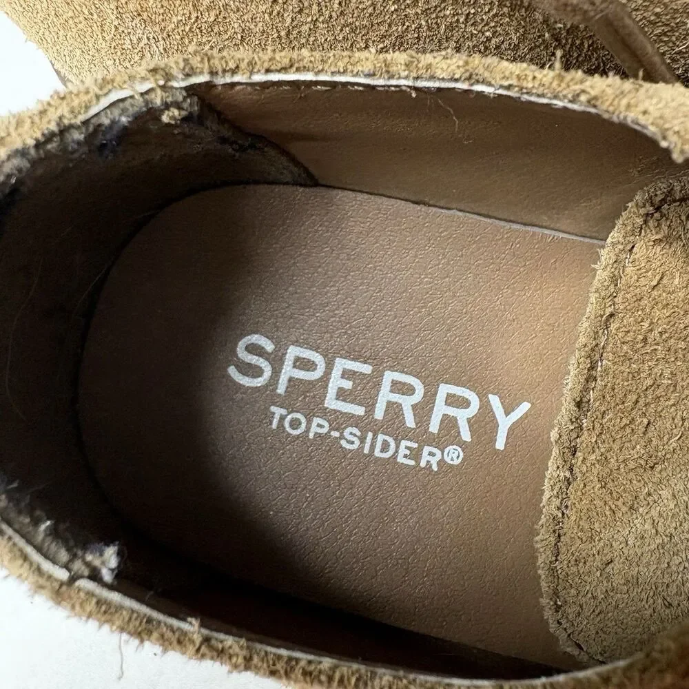 Sperry Caspian III Oxford Leather Upper Brown Shoes Lace Up Little Kids 1M